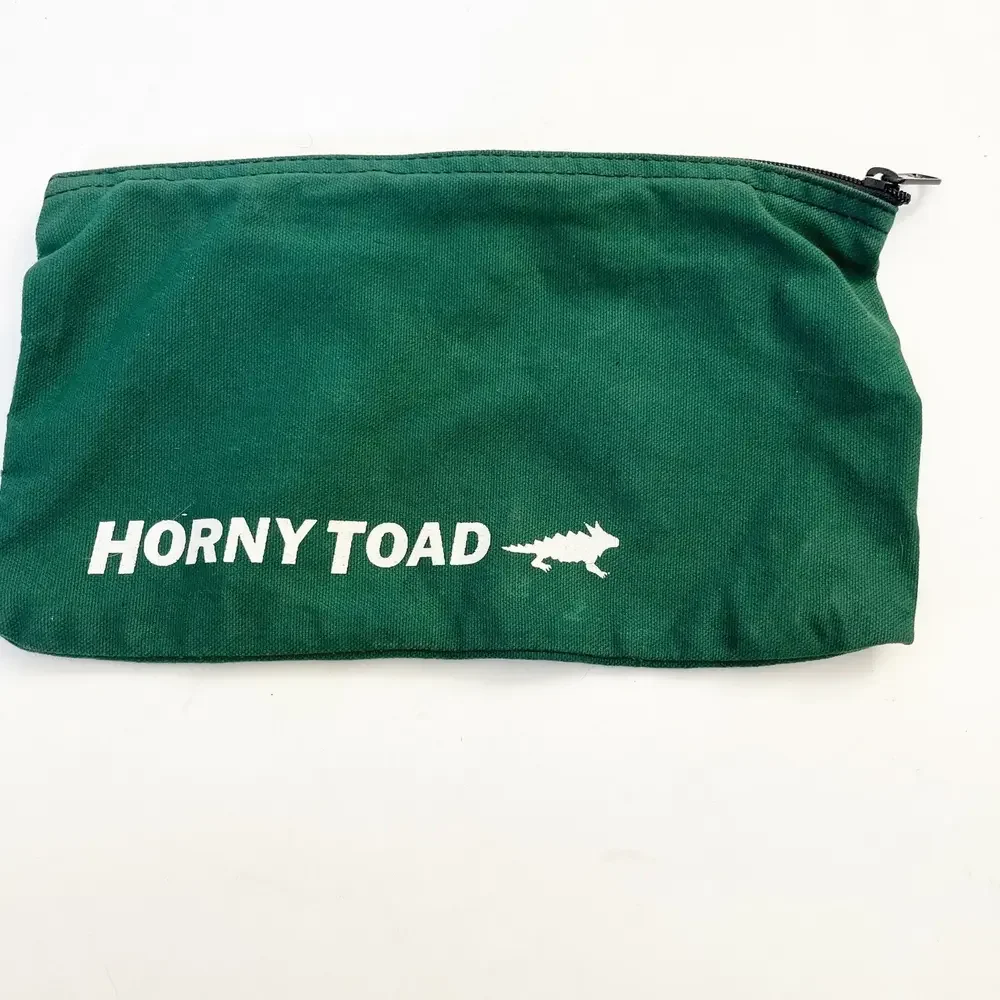 Horny Toad Zippered Pouch Bag Pencil Case Dark Green Camping‎ Utility